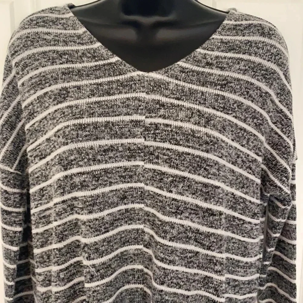 Garage black and white horizontal striped sweater size XS